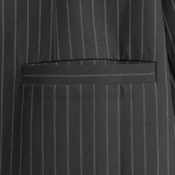 Ganni Black Pinstripe Oversized Blazer *MISSING BUTTONS* - Picture 7 of 13